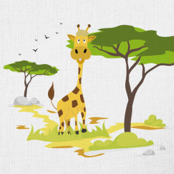 Papier Peint Girafon