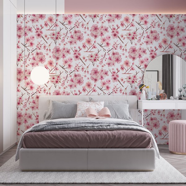 Papier Peint Aquarelle Ceflores — Ambiance 1