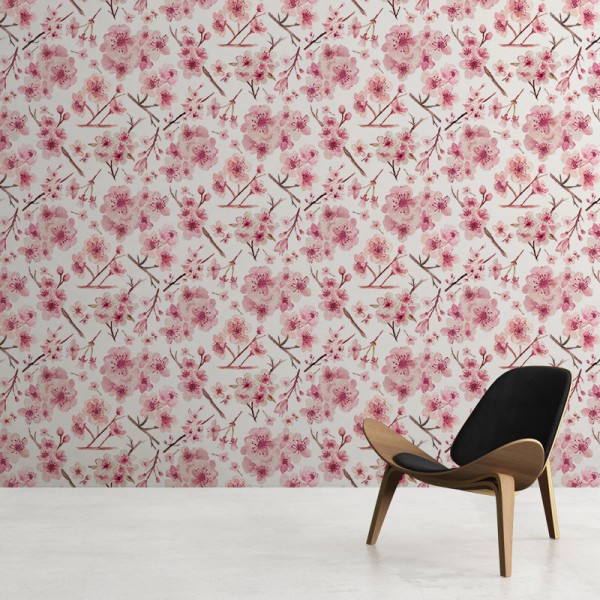 Papier Peint Aquarelle Ceflores — Ambiance 3
