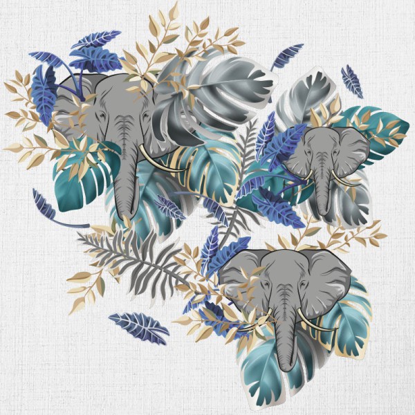 Papier Peint Éléphant — Ambiance 2