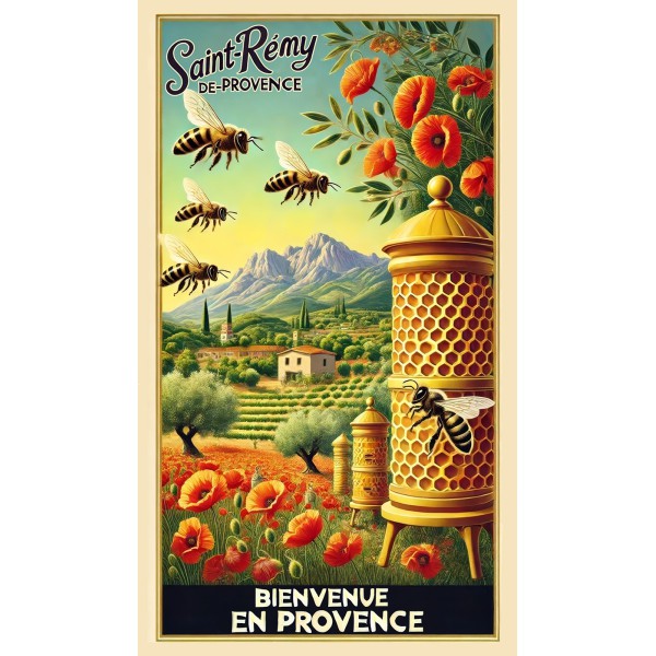 Les Trésors du Rucher Provençal – affiche & plaque vintage | Manufacture Arssans