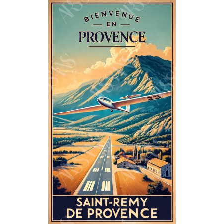 Bienvenue en Provence : Les Cieux de Saint-Rémy – affiche & plaque vintage | Manufacture Arssans