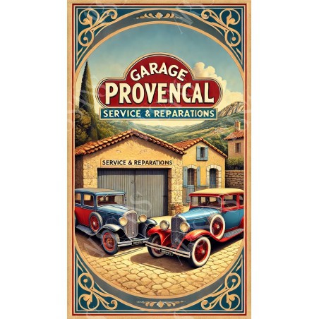 Garage Provençal - Service et Réparations Vintage – affiche & plaque vintage | Manufacture Arssans