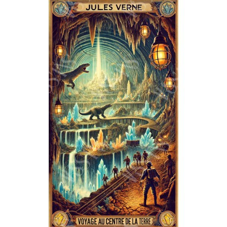 Voyage au Centre de la Terre - Exploration Féérique d’un Monde Perdu - affiche & plaque vintage | Manufacture Arssans