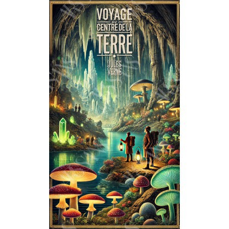 Voyage au Centre de la Terre - Exploration Mystique - affiche & plaque vintage | Manufacture Arssans