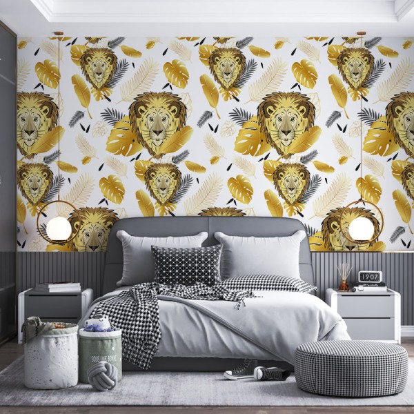Papier Peint Lion — Ambiance 1