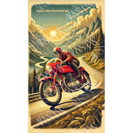 Le Frisson des Routes Infinies – affiche & plaque vintage | Manufacture Arssans