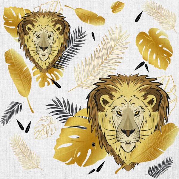 Papier Peint Lion — Ambiance 2