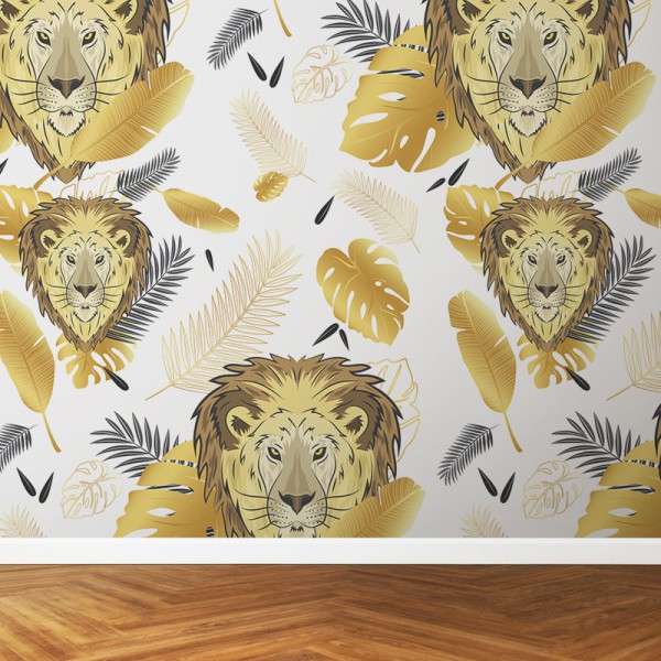 Papier Peint Lion — Ambiance 3