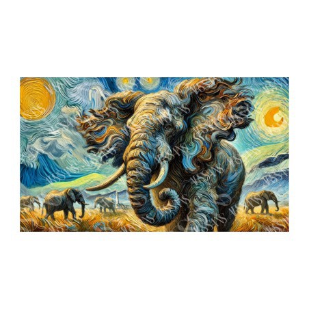 L’Éléphant des Rêves Tourbillonnants – affiche & plaque vintage | Manufacture Arssans