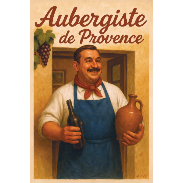 Aubergiste de Provence – affiche & plaque vintage | Manufacture Arssans