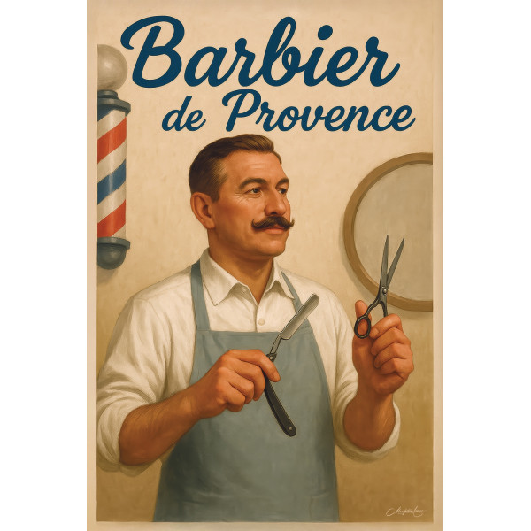 Barbier de Provence – affiche & plaque vintage | Manufacture Arssans