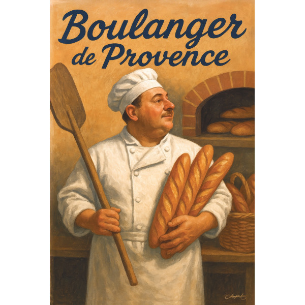 Boulanger de Provence – affiche & plaque vintage | Manufacture Arssans