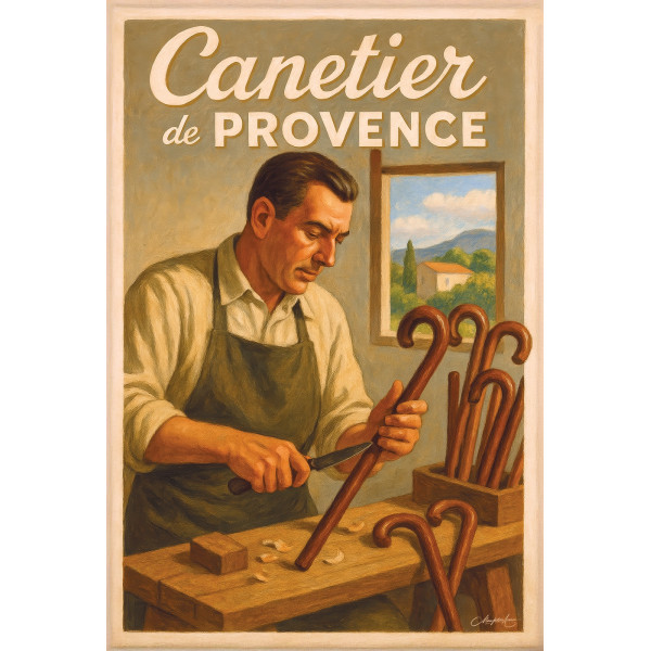 Canetier de Provence – affiche & plaque vintage | Manufacture Arssans