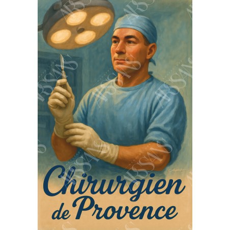 Chirurgien de Provence – affiche & plaque vintage | Manufacture Arssans