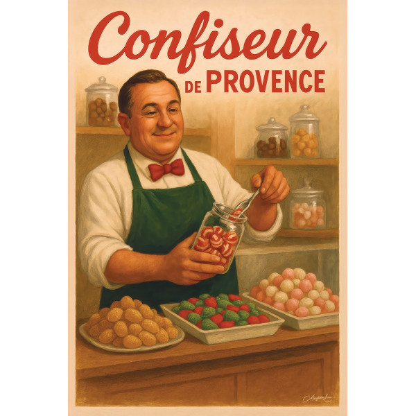 Confiseur de Provence – affiche & plaque vintage | Manufacture Arssans
