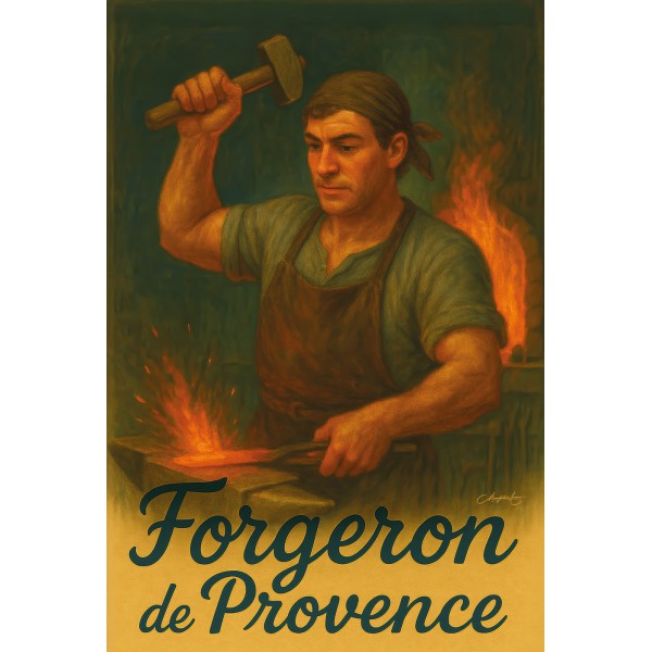 Forgeron de Provence – affiche & plaque vintage | Manufacture Arssans