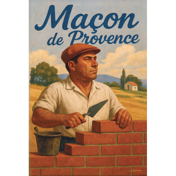 Maçon de Provence – affiche & plaque vintage | Manufacture Arssans