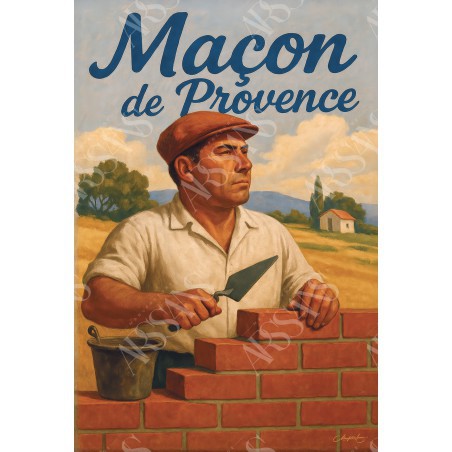 Maçon de Provence – affiche & plaque vintage | Manufacture Arssans