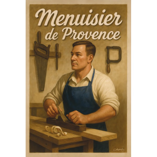 Menuisier de Provence – affiche & plaque vintage | Manufacture Arssans