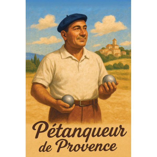 Pétanqueur de Provence – affiche & plaque vintage | Manufacture Arssans