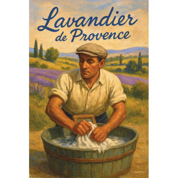 Lavandier de Provence – Le geste ancien – affiche & plaque vintage | Manufacture Arssans