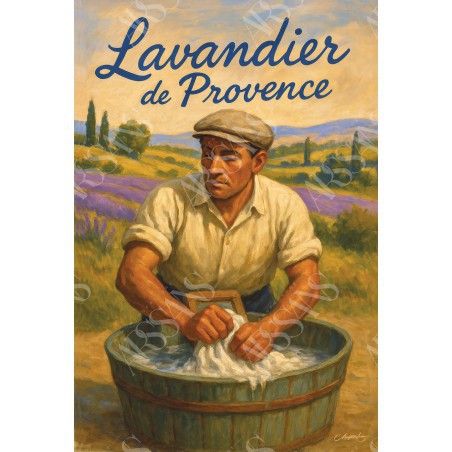 Lavandier de Provence – Le geste ancien – affiche & plaque vintage | Manufacture Arssans