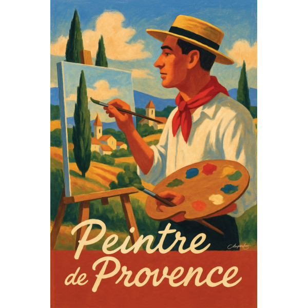 Peintre de Provence – Couleurs du Midi – affiche & plaque vintage | Manufacture Arssans
