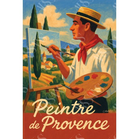 Peintre de Provence – Couleurs du Midi – affiche & plaque vintage | Manufacture Arssans