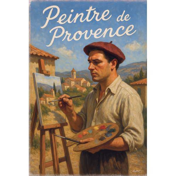 Peintre de Provence – L’œil et la main – affiche & plaque vintage | Manufacture Arssans