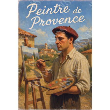 Peintre de Provence – L’œil et la main – affiche & plaque vintage | Manufacture Arssans