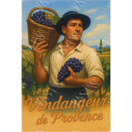 Magnet Vendangeur de Provence