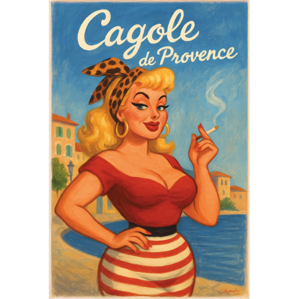 Cagole de Provence – L’allure canaille – affiche & plaque vintage | Manufacture Arssans