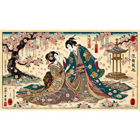 Sous le Cerisier des Amours Éternelles – affiche & plaque vintage | Manufacture Arssans