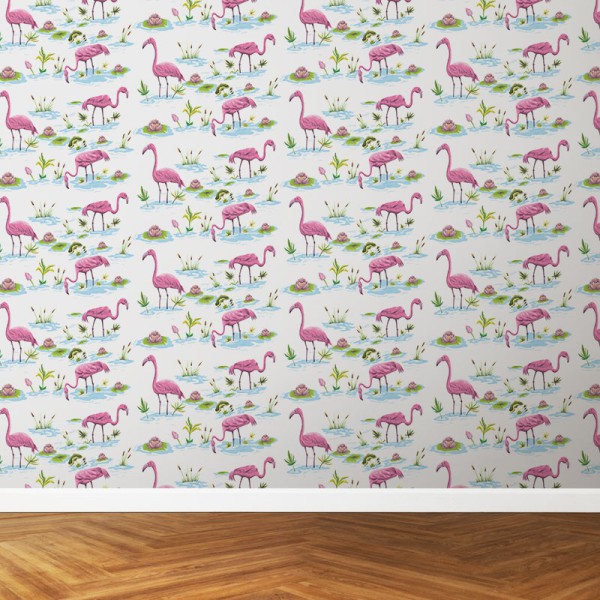 Papier Peint Flamant — Ambiance 3