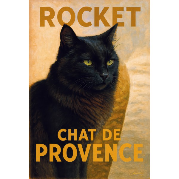 Rocket - Chat de Provence – affiche & plaque vintage | Manufacture Arssans