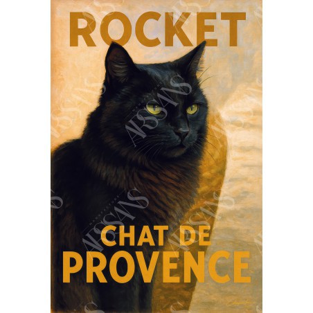 Rocket - Chat de Provence – affiche & plaque vintage | Manufacture Arssans
