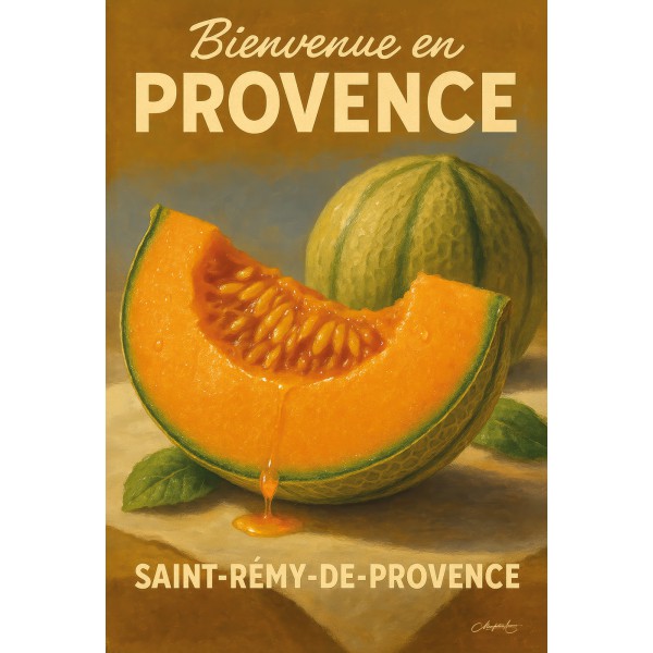 Melon de Saint-Rémy – Chair d’Été – affiche & plaque vintage | Manufacture Arssans