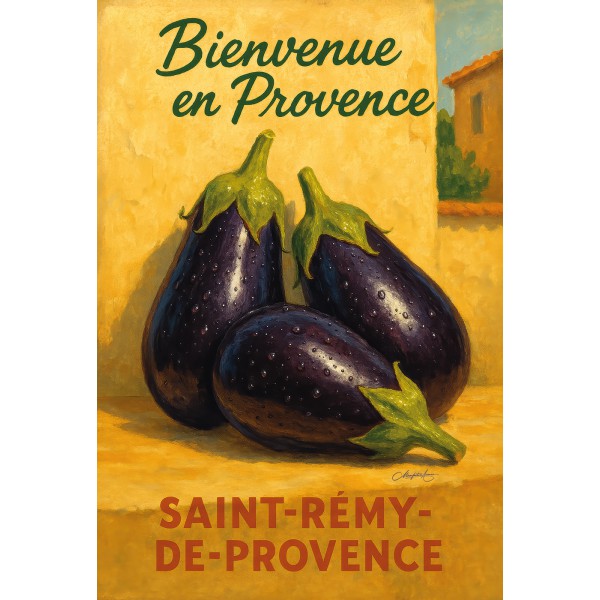 Aubergines de Provence – Trésor du Soleil – affiche & plaque vintage | Manufacture Arssans