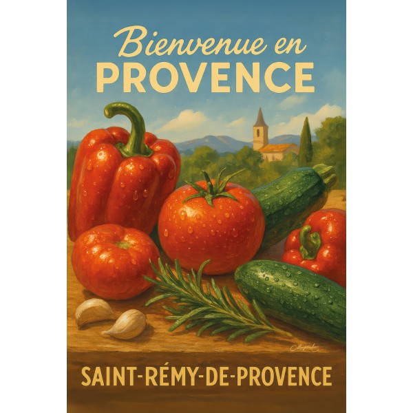 Légumes de Provence – Saveurs du Terroir – affiche & plaque vintage | Manufacture Arssans