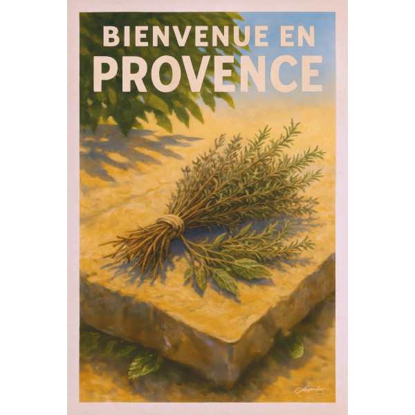 Herbes de Provence – Fraîcheur du Matin – affiche & plaque vintage | Manufacture Arssans