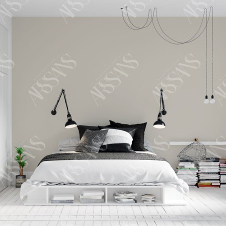 Papier Peint Uni Blanc Cassé - papier peint intissé crème pour chambre