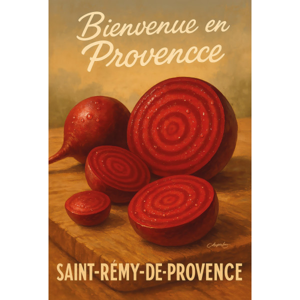 Betteraves de Provence – Cœur de Terre – affiche & plaque vintage | Manufacture Arssans