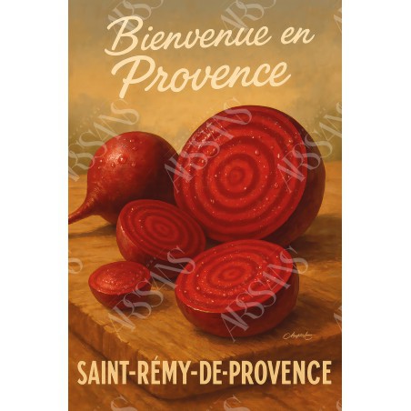 Betteraves de Provence – Cœur de Terre – affiche & plaque vintage | Manufacture Arssans