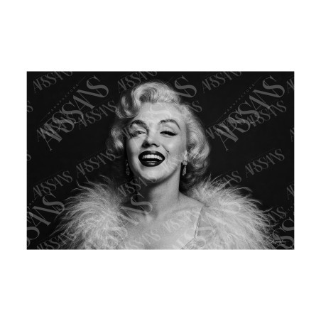 Marilyn Rayonnante – Portrait Glamour Noir et Blanc – affiche & plaque vintage | Manufacture Arssans