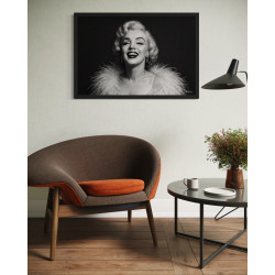 Marilyn Rayonnante – Portrait Glamour Noir et Blanc