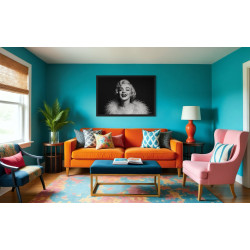 Marilyn Rayonnante – Portrait Glamour Noir et Blanc