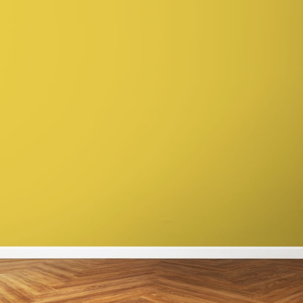Papier Peint Uni Jaune Safran — Ambiance 3