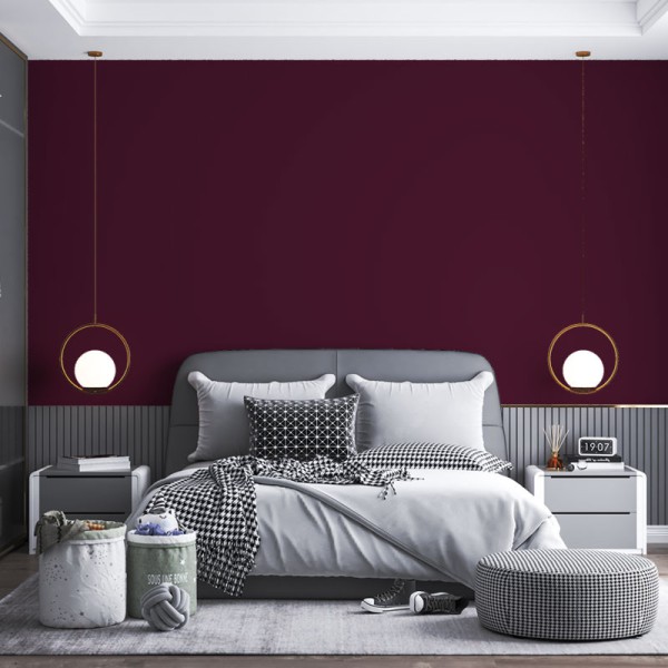 Papier Peint Uni Pourpre — Ambiance 2