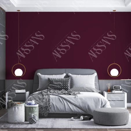 Papier Peint Uni Pourpre - papier peint intissé rouge pour chambre